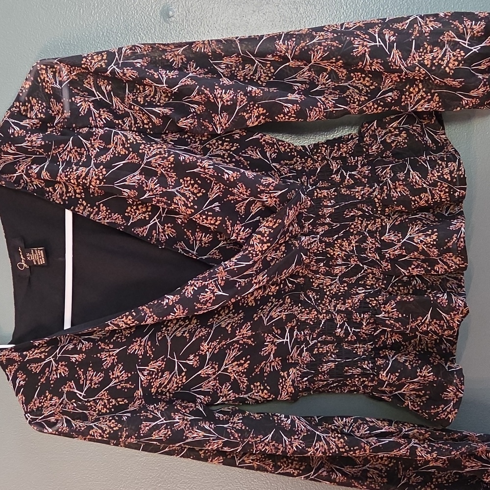 Japna Black Polyester Blouse
